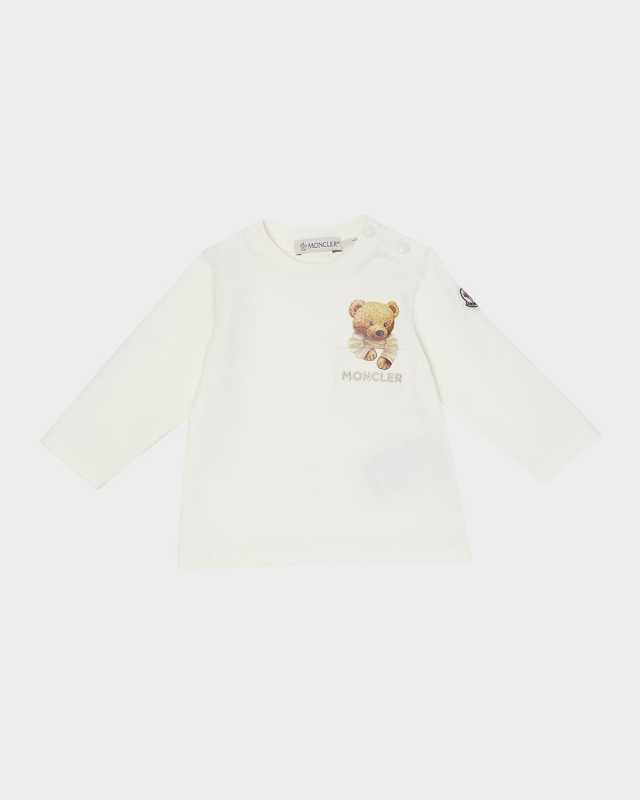 Boy's Embroidered Logo Teddy Bear T-Shirt, Size 6M-